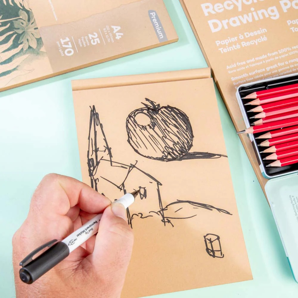 Bloc hartie desen reciclata 170g A5 Mont Marte 25 coli [6]