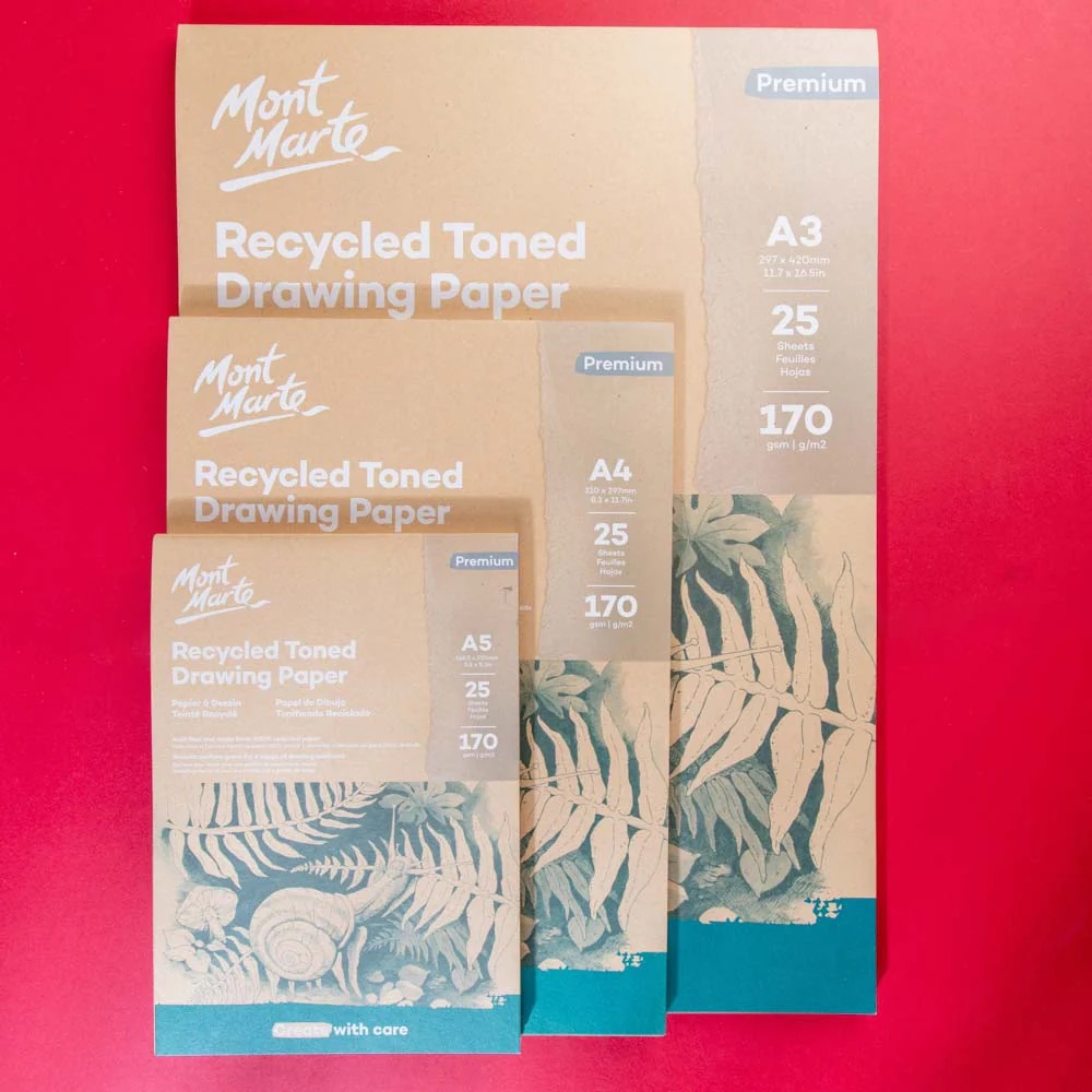 Bloc hartie desen reciclata 170g A5 Mont Marte 25 coli [9]