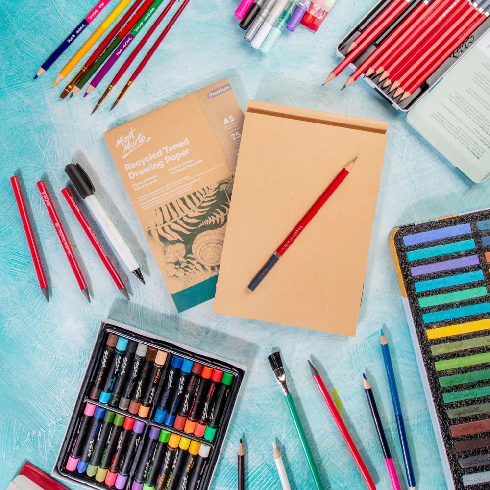 Bloc hartie desen reciclata 170g A5 Mont Marte 25 coli [8]