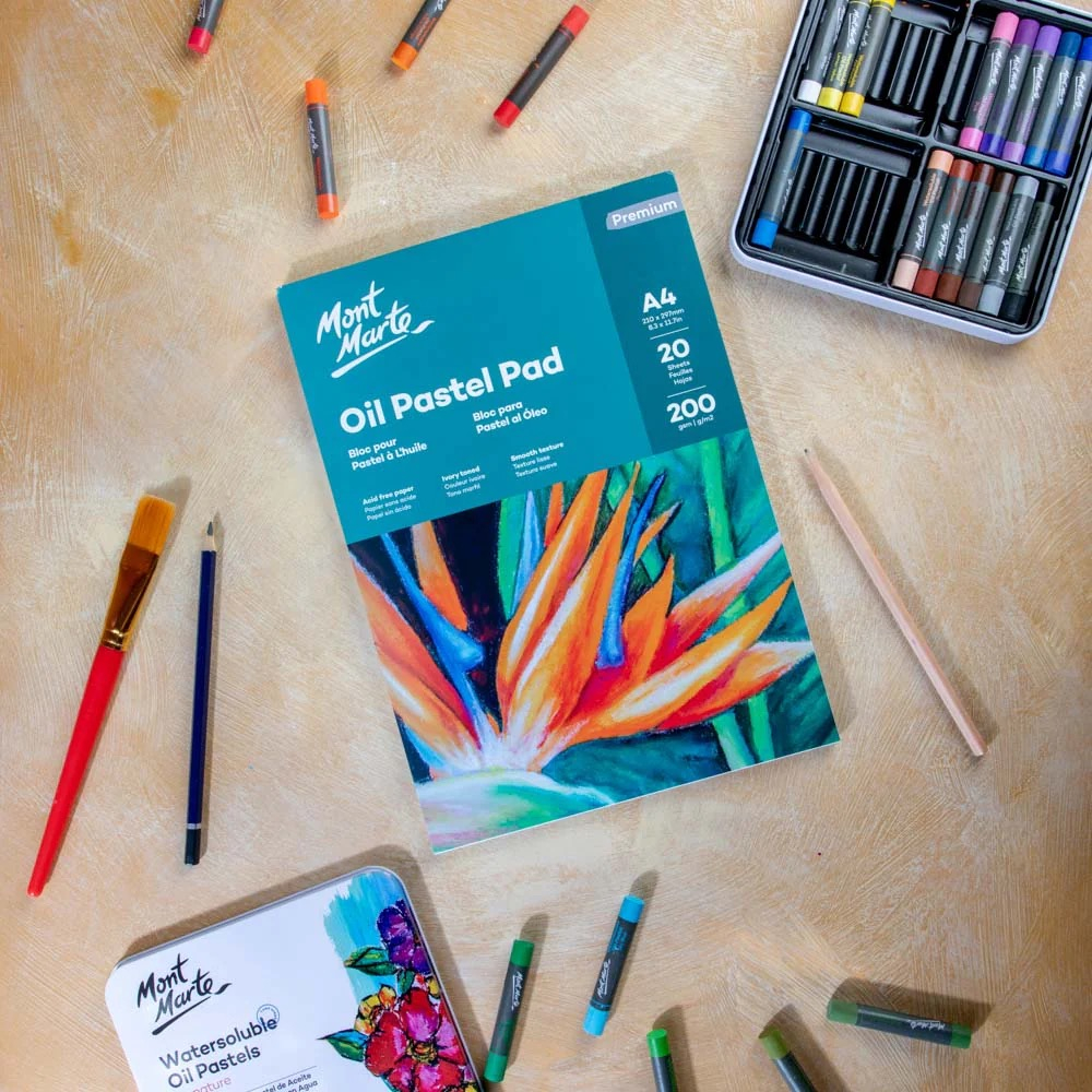 Bloc pentru pasteluri in ulei Mont Marte A4 [8]