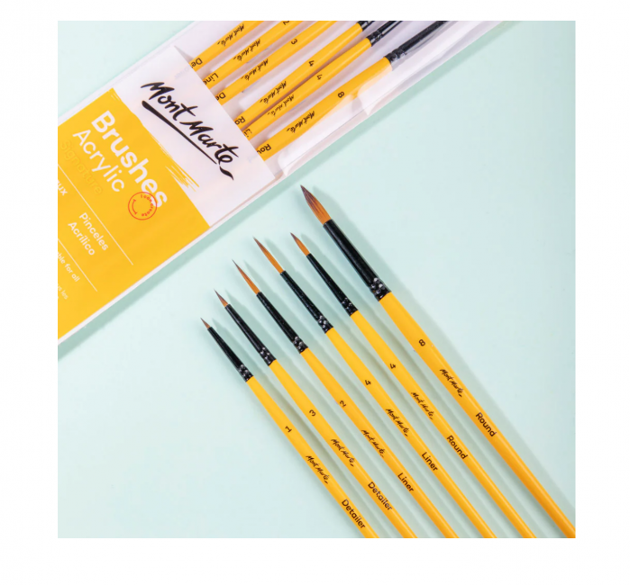 BMHS0008 Pensule gallery acrylic Mont Marte 6/set [2]