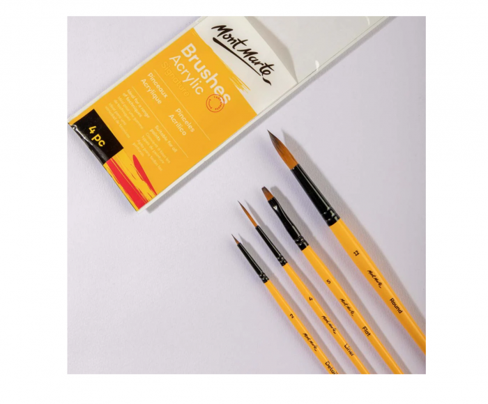 BMHS0009 Pensule gallery acrylic Mont Marte 4/set [2]