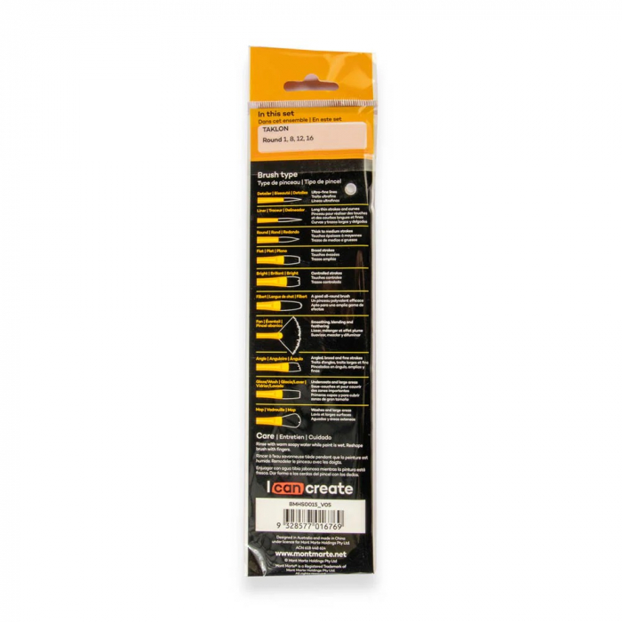 BMHS0015 Pensule  gallery acrylic Mont Marte 4/set [7]