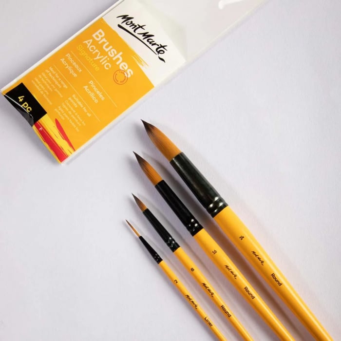 BMHS0018 Pensule gallery acrylic Mont Marte 4/set [2]