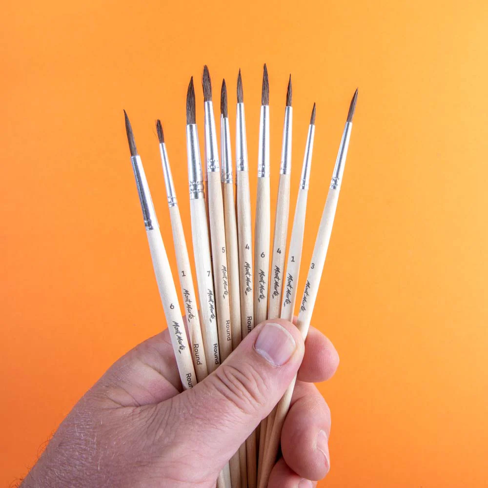 BMHS0057 Set pensule rotunde pǎr natural 13buc Mont Marte [7]