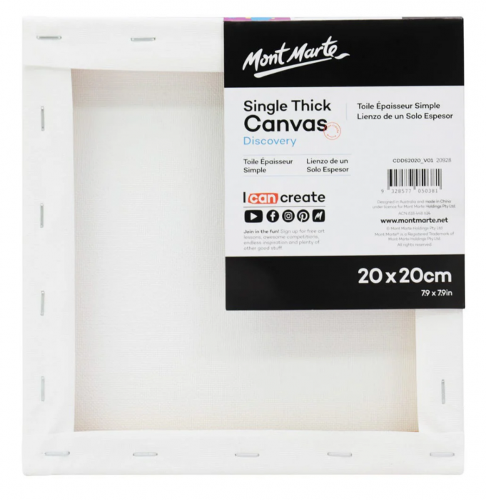 CDDS2020 Pânză șasiu densitate simplă Discovery Mont Marte 20 x 20cm [2]