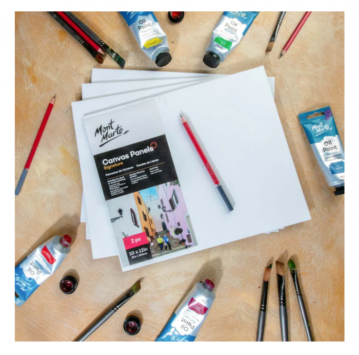 CMPL2530 Canvas 25.4x30.5cm caserat 2/set Mont Marte [3]