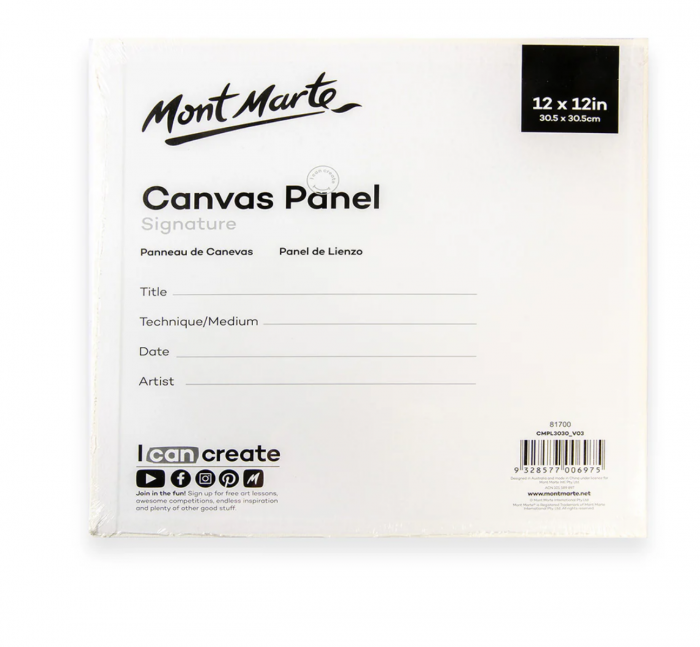 Canvas caserat Mont Marte 30.5x30.5cm - 2/set [3]