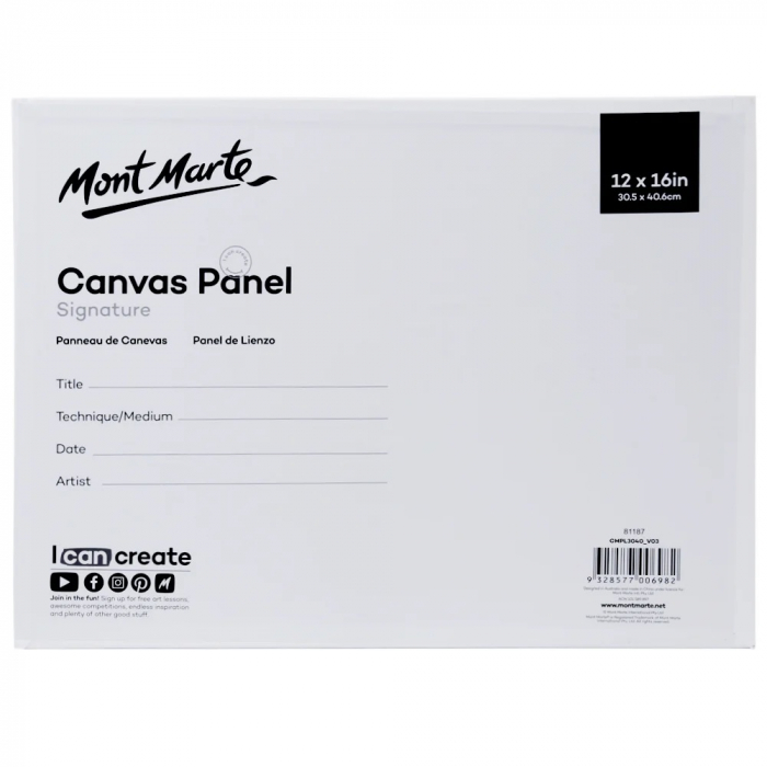CMPL3040 Canvas caserat 30.5x40.6cm Mont Marte [3]
