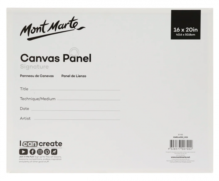 CMPL4050 Placaj pânzat caserat Mont Marte 40.6x50.8cm [2]