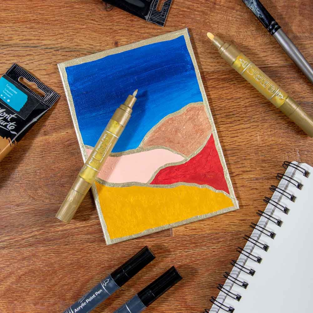 Marker acrilic 2 capete Mont Marte 2buc - Gold [9]