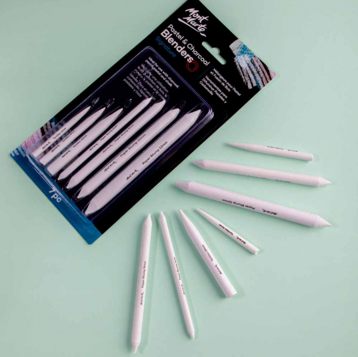 MAXX0011 Set blender pasteluri și cărbune Mont Marte 7 buc [3]