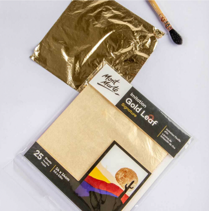 MAXX0022 Imitație foiță Mont Marte 14x14cm 25 coli Auriu [3]
