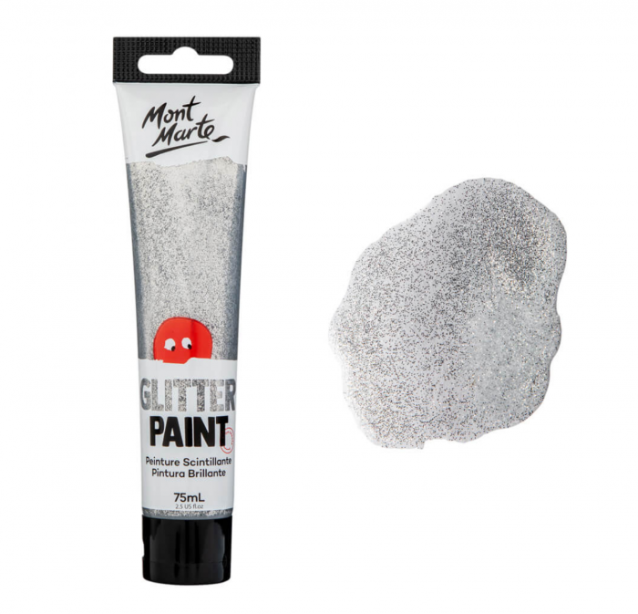 MKGL0001 Vopsea cu sclipici 75ml, Mont Marte - Silver [3]