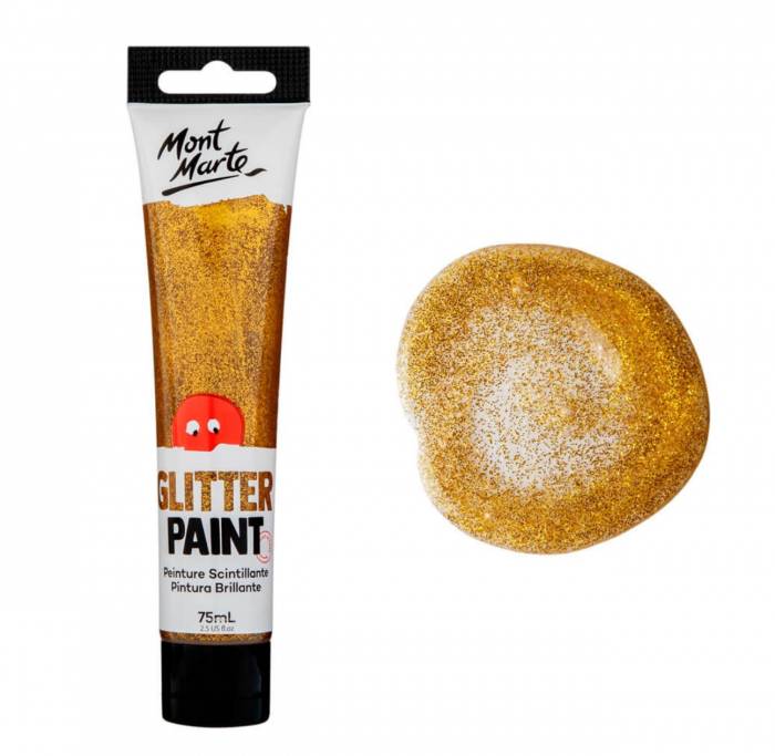MKGL0002 Vopsea cu sclipici 75ml Mont Marte - Gold [4]