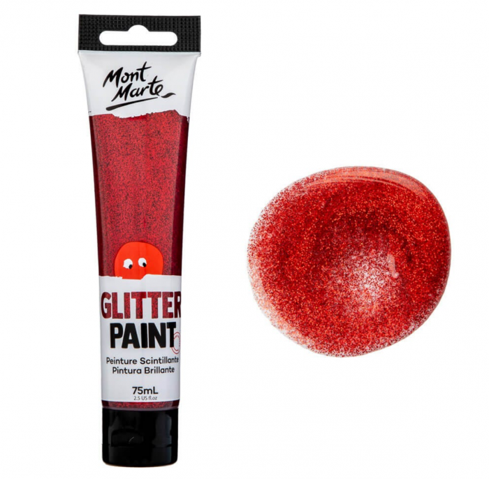 MKGL0004 Vopsea cu sclipici 75ml Mont Marte - Red [2]