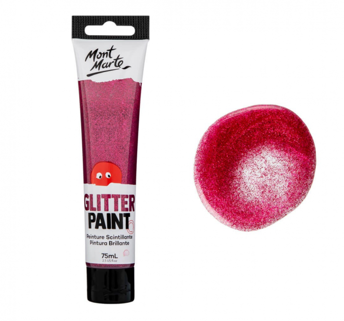 MKGL0005 Vopsea cu sclipici 75ml Mont Marte - Hot Pink [4]