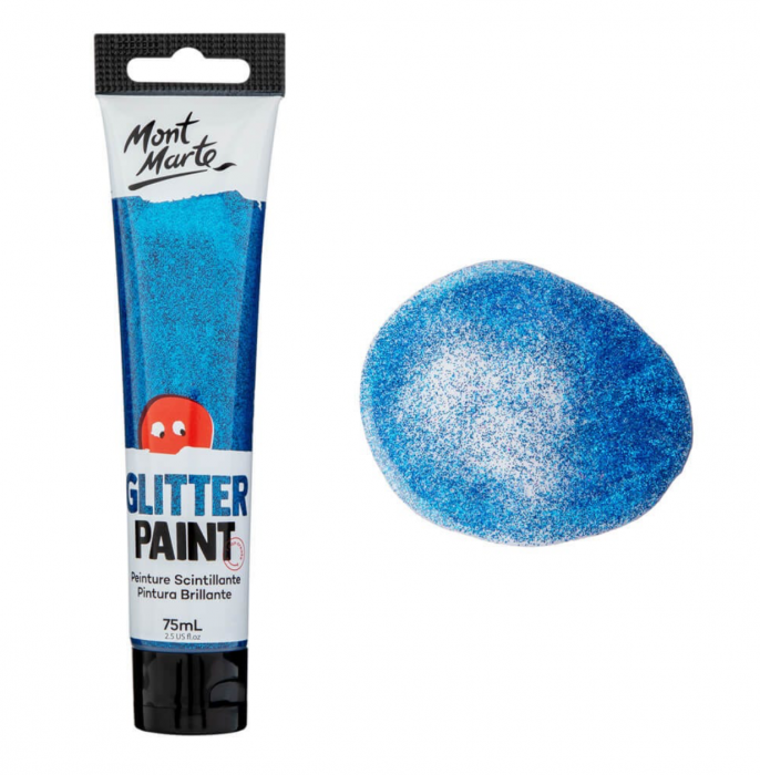 MKGL0008 Vopsea cu sclipici 75ml Mont Marte - Dark Blue [6]