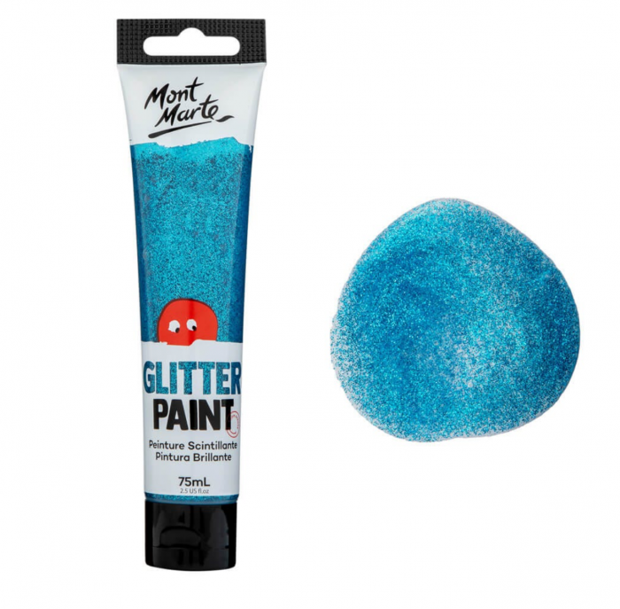 MKGL0009 Vopsea cu sclipici 75ml, Mont Marte - Light Blue [4]