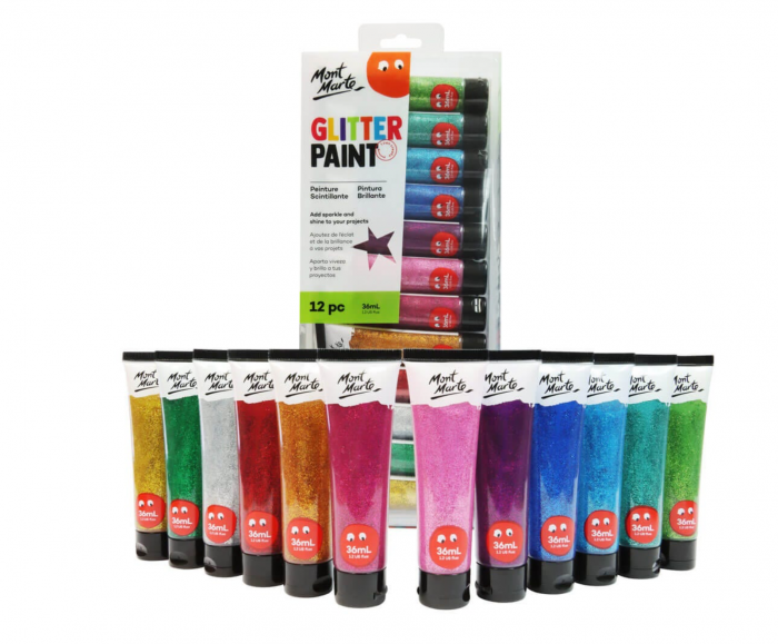 MKGL1236 Set vopsea cu sclipici Mont Marte 36ml 12/set [3]