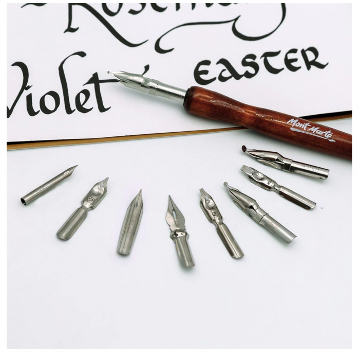 MMCA0007 Set caligrafie toc și 9 penițe Mont Marte [4]