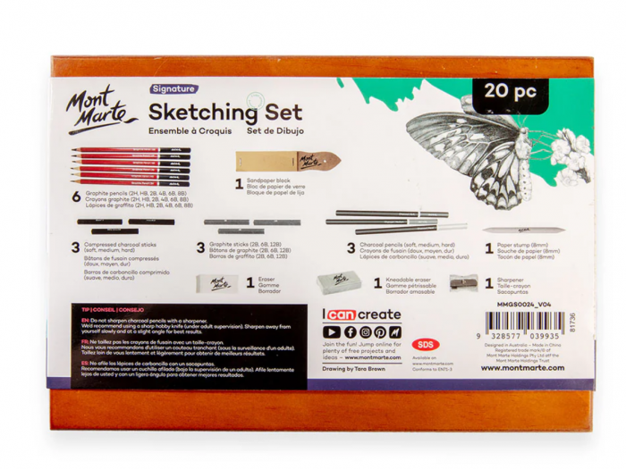 Set schite in cutie lemn Mont Marte 20buc [4]