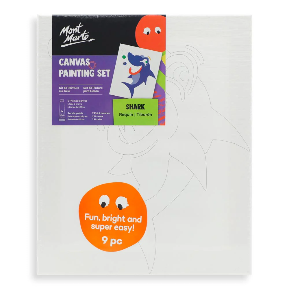 MMKC2010 Set creativ Mont Marte – Canvas cu acrilice „Shark” [1]