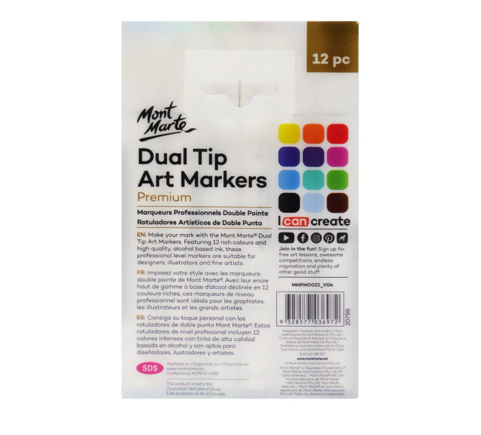 MMPM0022 Markere Duo alcool Mont Marte 12buc/set [4]