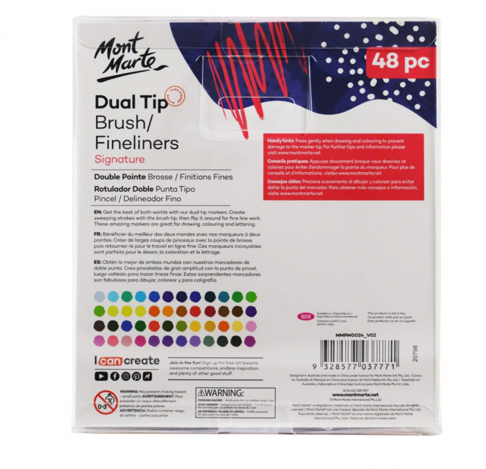 MMPM0024 Markere Tri Grip Duo Mont Marte 48buc/set [6]