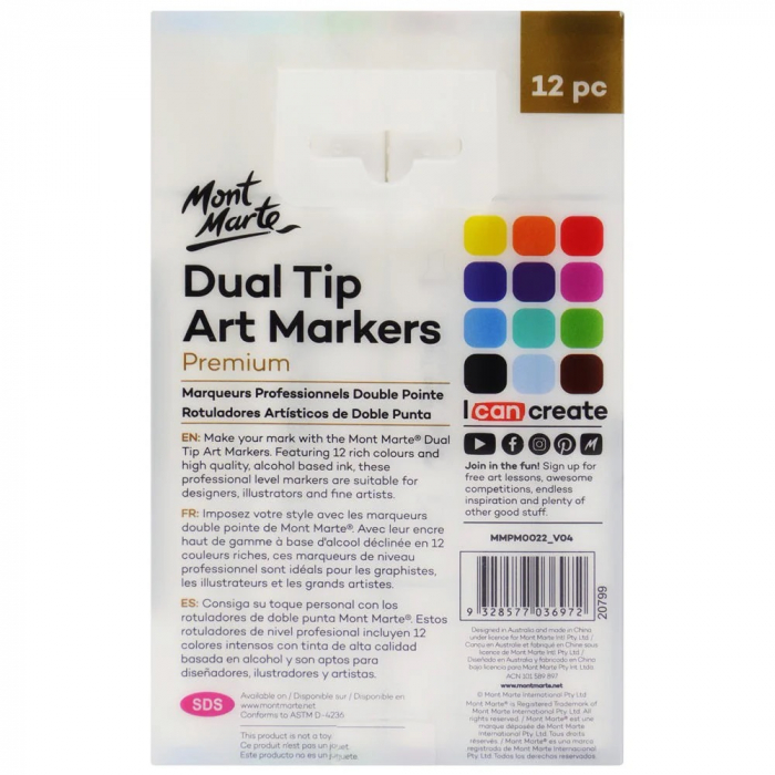 MMPM0028 Markere Duo alcool Mont Marte 24buc/set [2]