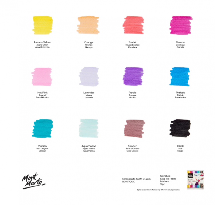 MMPM0054 Set markere textile Mont Marte 12buc [5]