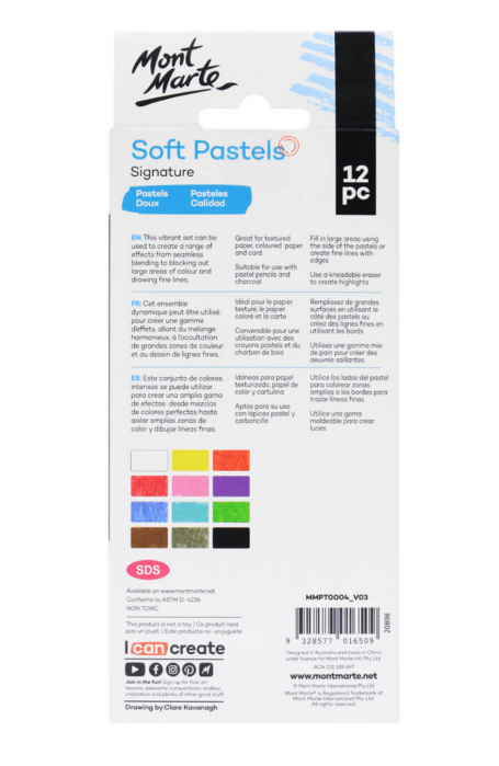 MMPT0004 Creioane Mont Marte Soft Pastel 12/set [2]