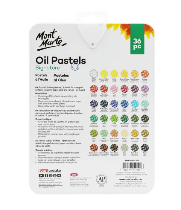 MMPT0018 Pastel ulei cutie tablă Mont Marte 36buc [2]