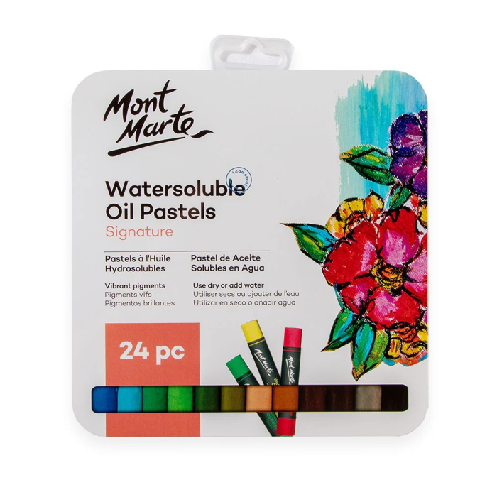MMPT0027 Pastel ulei solubil cutie tablă Mont Marte 24buc [1]