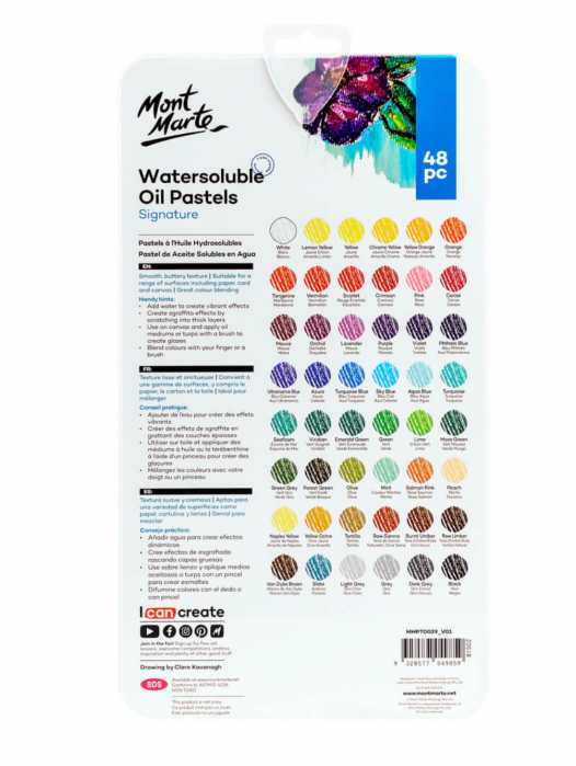 MMPT0029 Pastel ulei solubil cutie tablă Mont Marte 48buc [2]