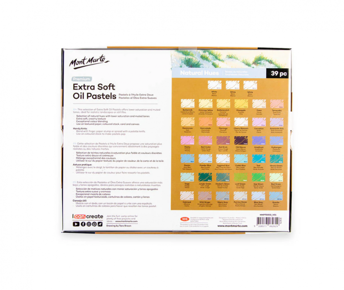 MMPT0050 Set pastel ulei extra fin culori naturale 39buc Mont Marte [3]