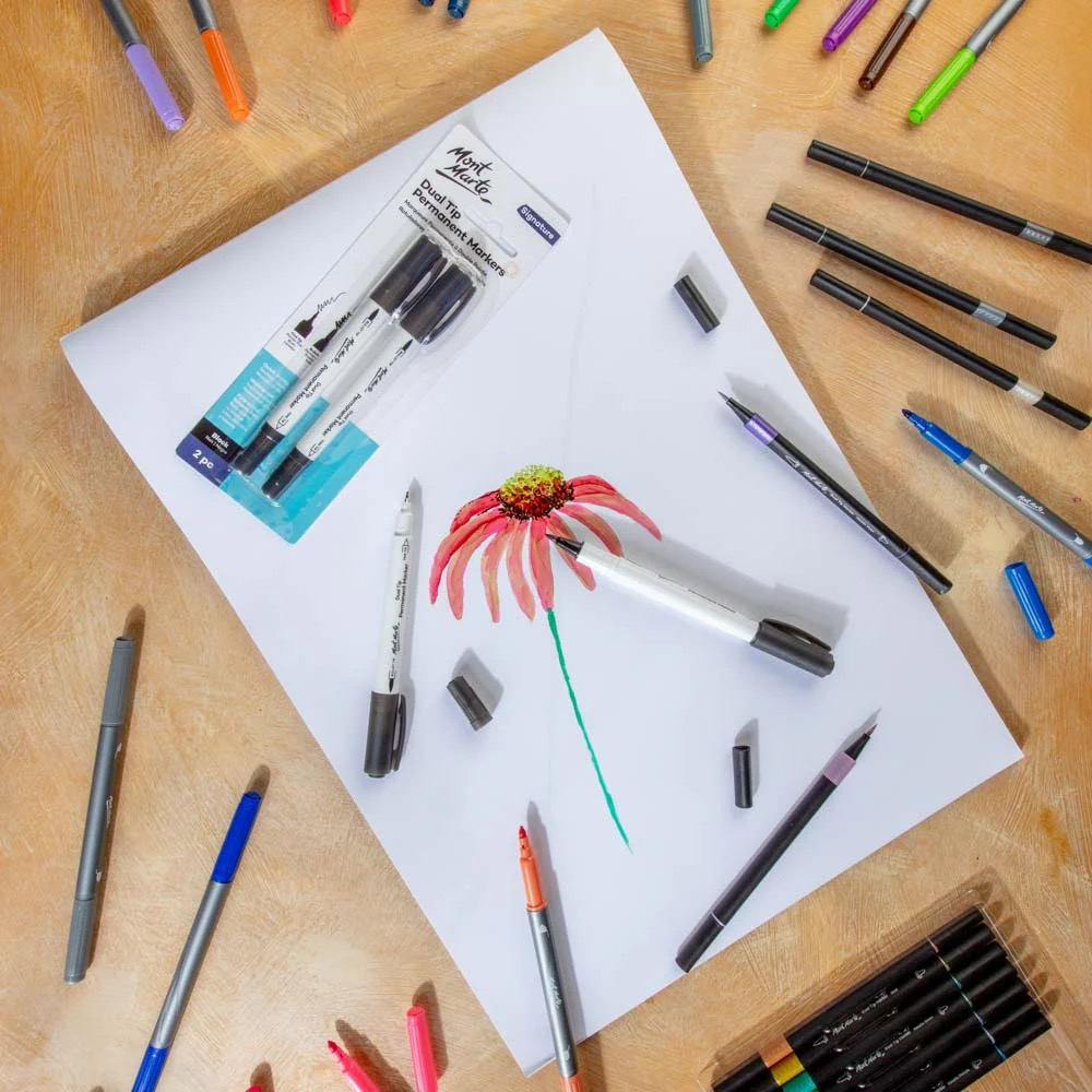 Mont Marte Marker permanent negru 2buc [7]