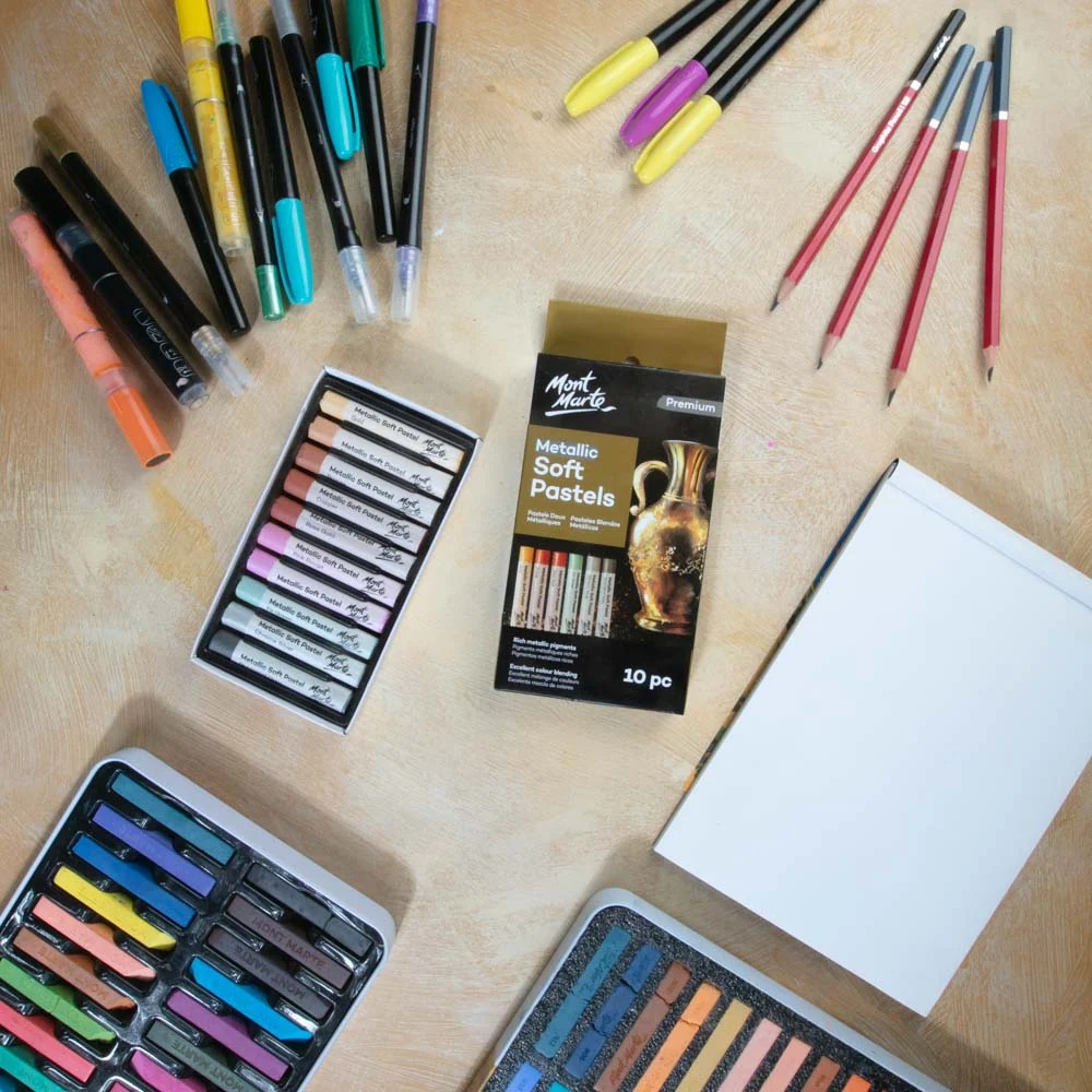 Pastel soft metalizat Mont Marte 10buc [8]