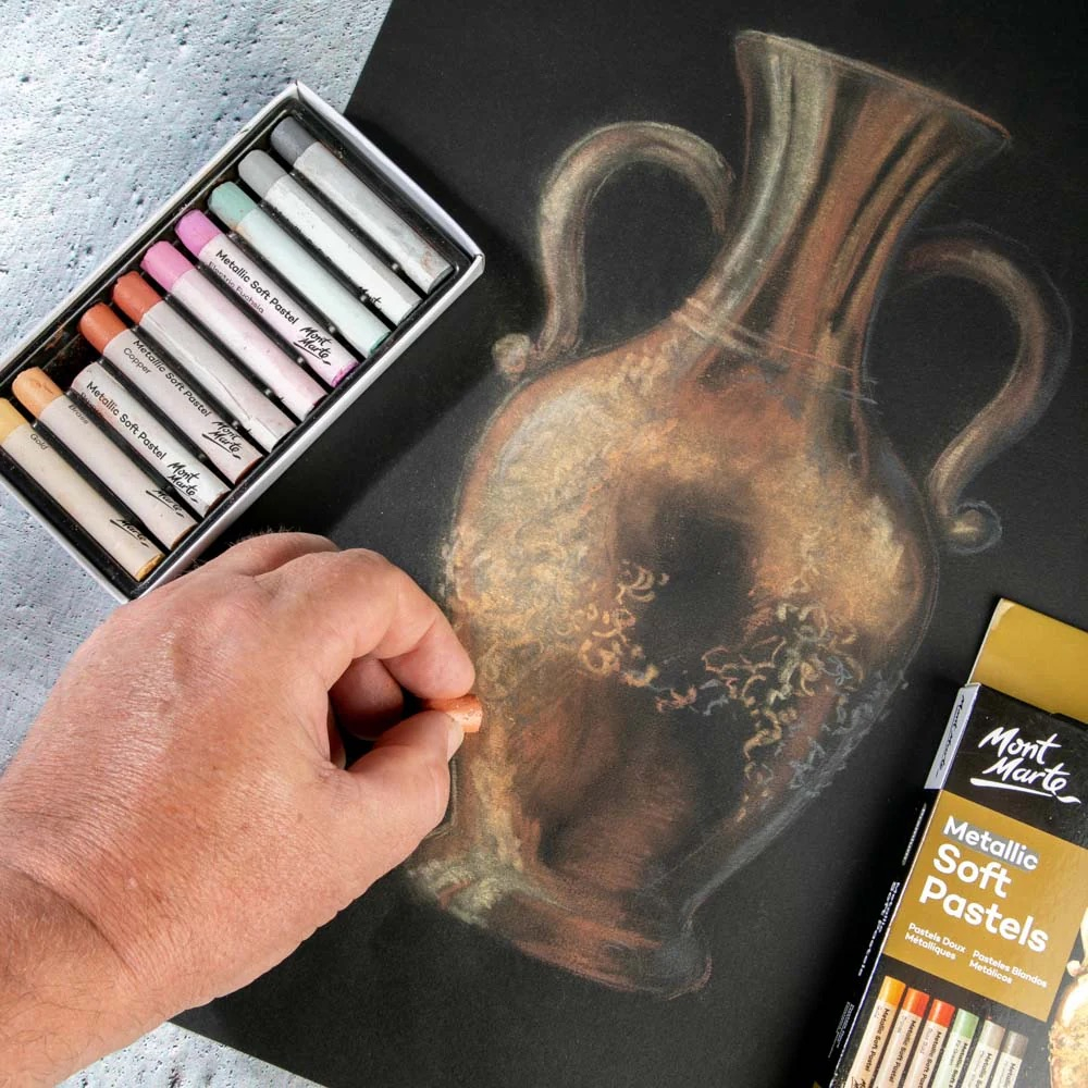 Pastel soft metalizat Mont Marte 10buc [7]