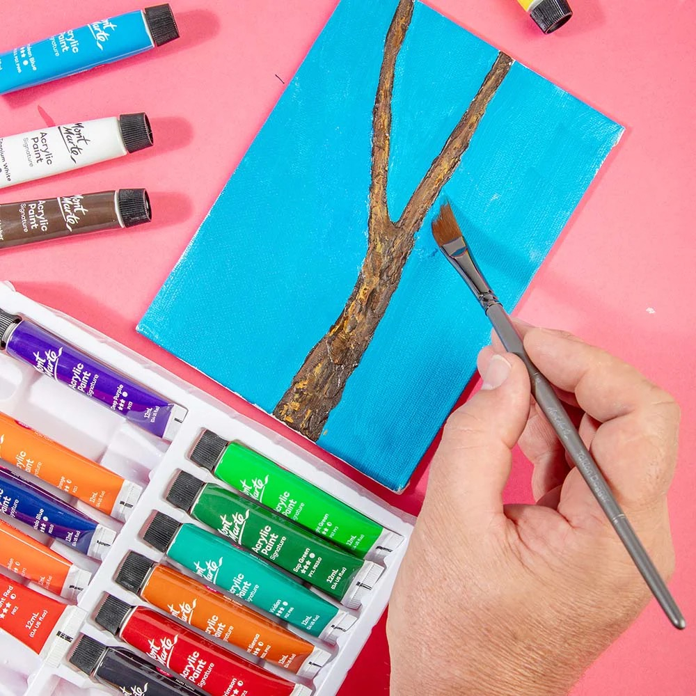 Pensula Taklon cutit 3/8 Mont Marte [7]