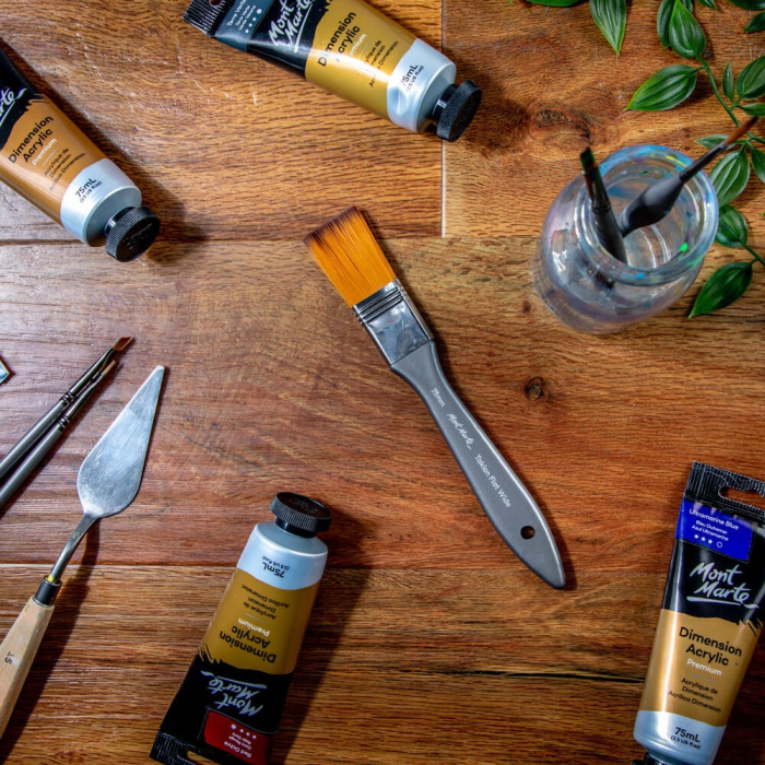 MPB0054 Pensula plata taklon lata 25mm Mont Marte [7]