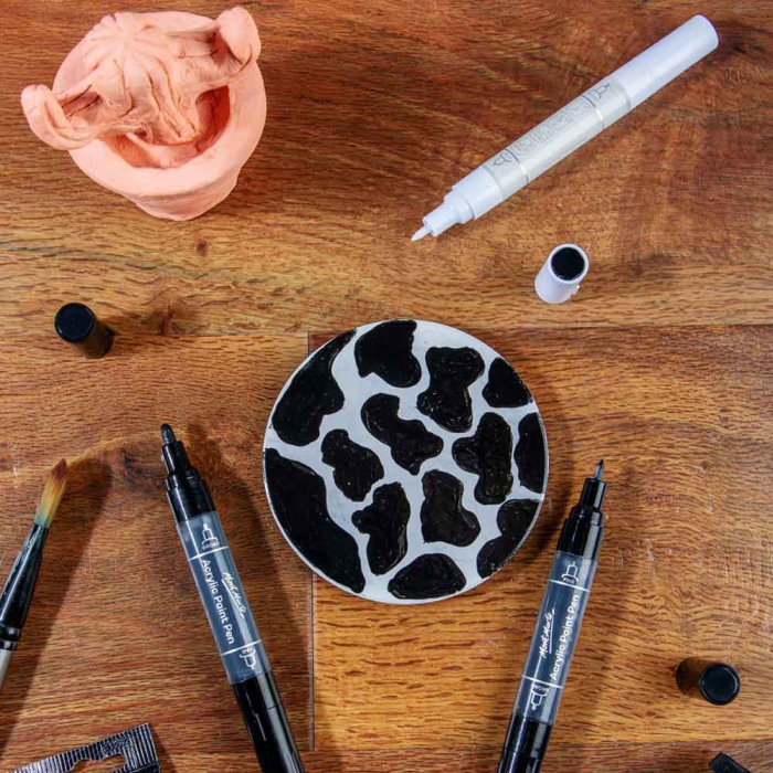 MPN0158 Marker acrilic negru Mont Marte vârf dublu 2buc/set [9]