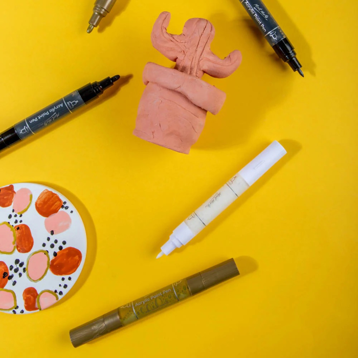 MPN0158 Marker acrilic negru Mont Marte vârf dublu 2buc/set [10]