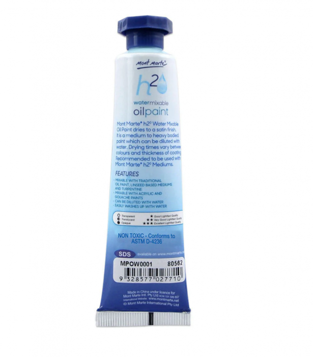 MPO0001 Vopsea ulei Mont Marte 100ml- Titanium White [2]