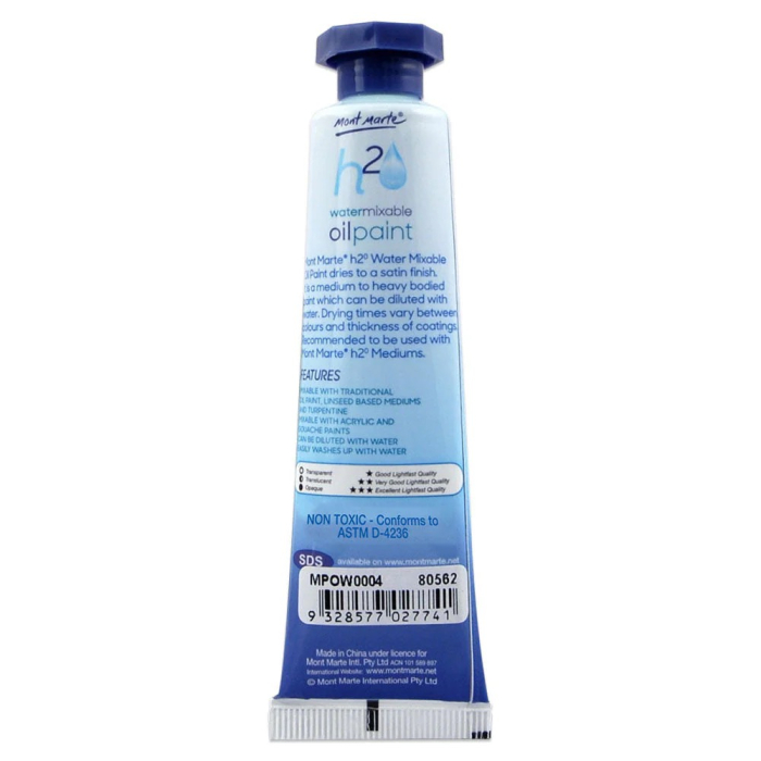 MPOW0004 – Vopsea ulei mixabilă cu apă Mont Marte 37 ml – Lemon Yellow [2]