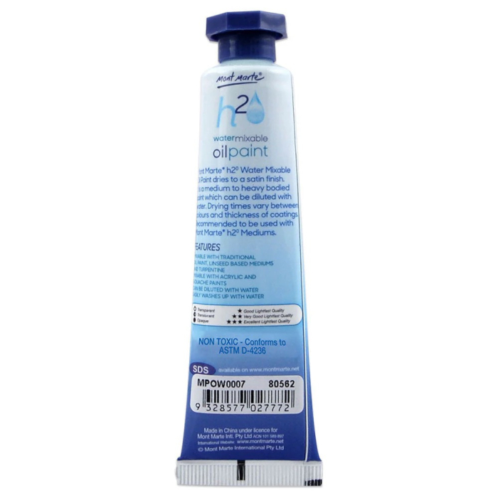 MPOW0007 Vopsea ulei mixabila cu apa Mont Marte 37 ml - Yellow Ochre [2]