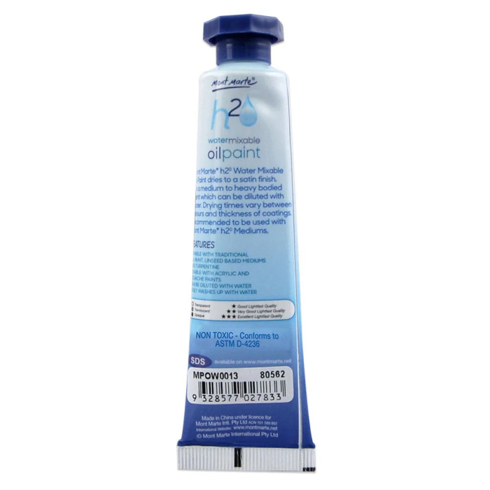 MPOW0013 Vopsea ulei mixabila cu apa Mont Marte 37 ml - Carmine [2]