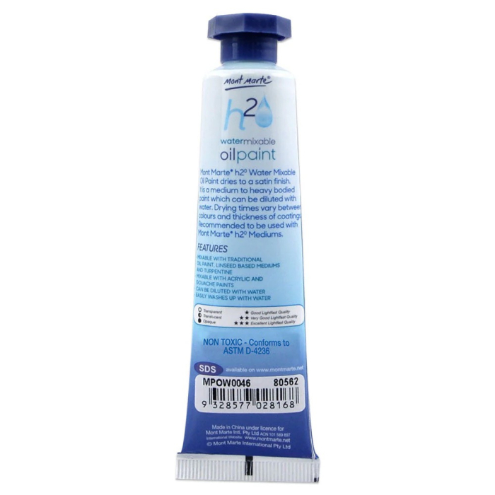 MPOW0046 Vopsea ulei mixabilǎ cu apǎ Mont Marte 37 ml - Trans Purple [2]