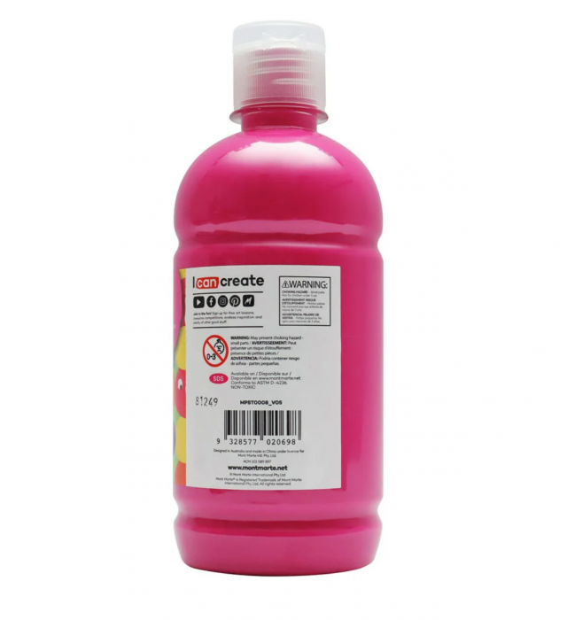 MPST0008 Vopsea Tempera Mont Marte 500 ml - Magenta [2]