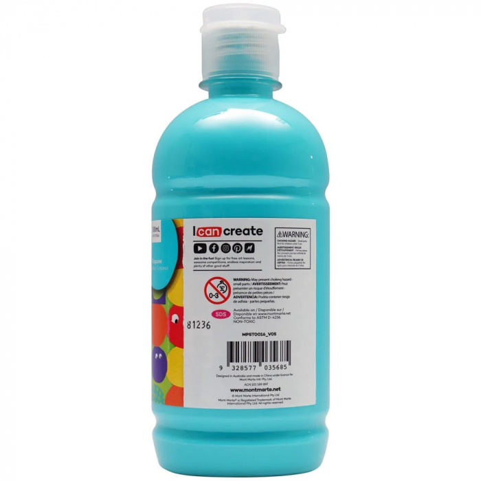 MPST0016 Vopsea tempera Mont Marte 500 ml - Turquoise [6]
